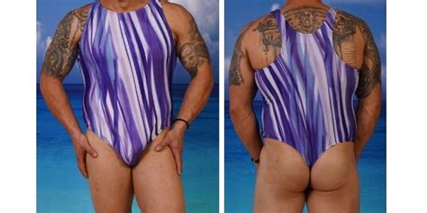 Aussie Togs Mens Action Back Thong Low Leg One Piece