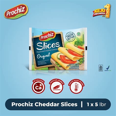 Jual Prochiz Keju Cheese Slices Original Biru Isi 5 Lembar Shopee