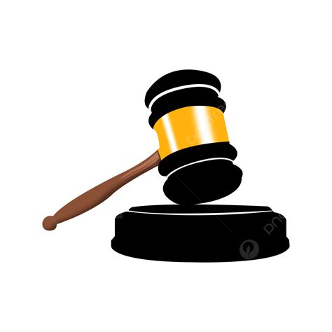 Hammer For A Judge At Trial Hammer Court Law Png Transparent Clipart