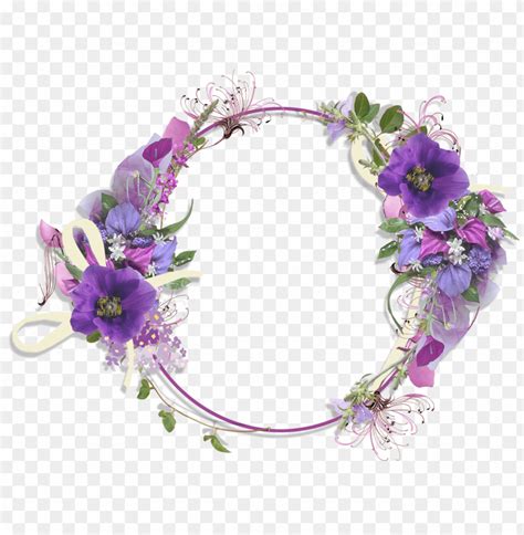 Purple Flower Round Frame Background Best Stock Photos Image ID 57097