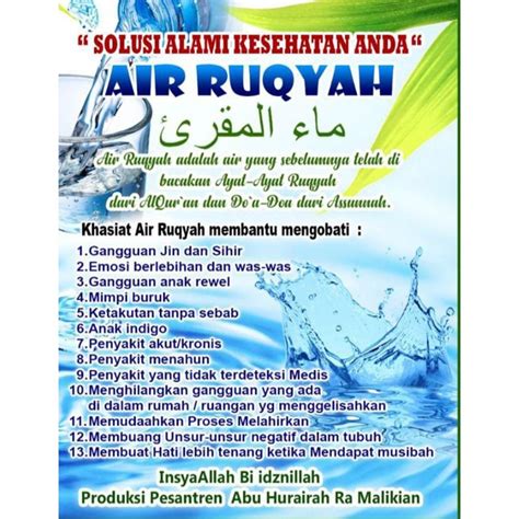 Jual Air Ruqyah Made In Abu Hurairah Shopee Indonesia