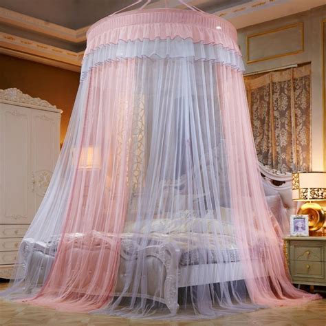 Gray Round Lace Curtain Dome Bed Canopy Netting Princess Mosquito Net - Walmart.com