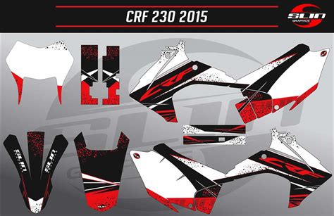 Kit Adesivo Crf 230 Black Line Race Edition Slin Graphics