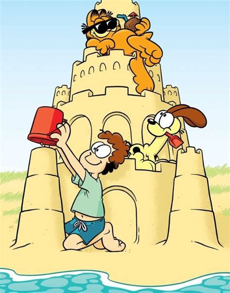 Garfield ~ Beach Day! | Garfield and odie, Garfield cartoon, Garfield ...