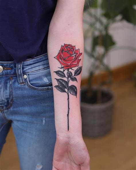 40 Stunning Forearm Black Rose Tattoo Meaning Ideas