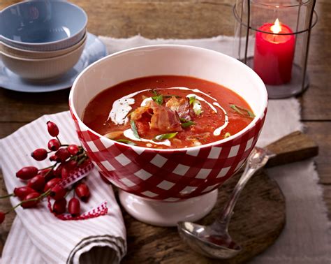 Tomatensuppe Mit Lauch Und Speck Rezept Lecker