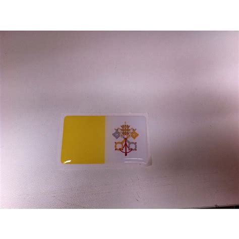 Adesivo Resinado Da Bandeira Do Vaticano Cm Por Cm Shopee Brasil