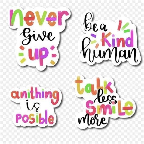 Editable Motivational Stickers PNG, Vector, PSD, and Clipart With Transparent Background for ...