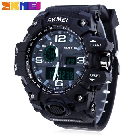 49 OFF SKMEI 1155 Men Double Movement Watch Water Resistance Dual