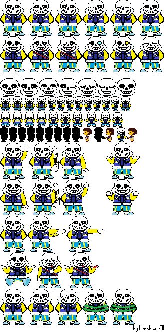 Outertale Sans Sprite Sheet By Herobrinetv On Deviantart