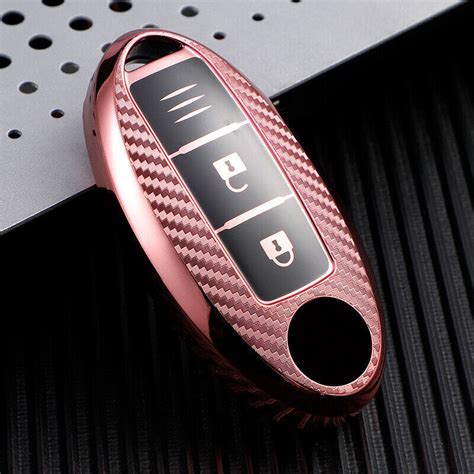 New TPU Carbon Fiber Car Remote Smart Key Fob Case Cover Fit For Nissan