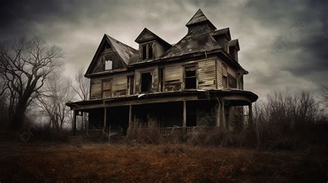 Fondo Una Casa Abandonada Con Un Cielo Oscuro Detr S Fondo Imagen De