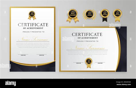 Gold Certificate Border Template