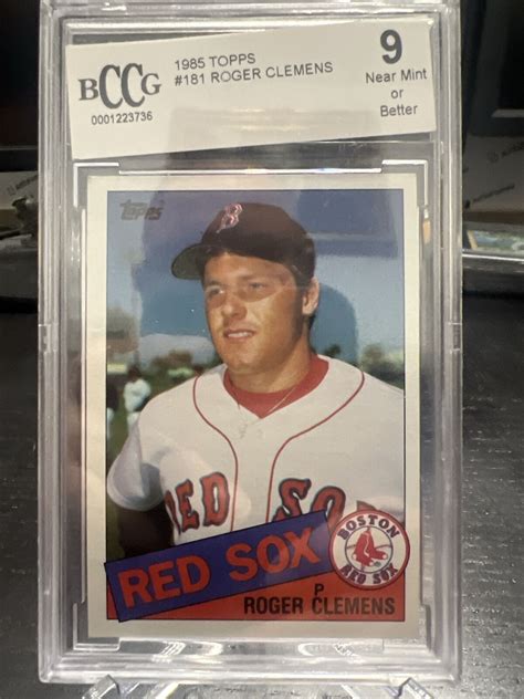 Topps Roger Clemens Bccg Rc Rookie Boston Red Sox Old Slab