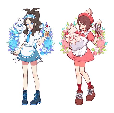 Safebooru 2girls D Alcremie Alcremie Strawberry Sweet Alternate