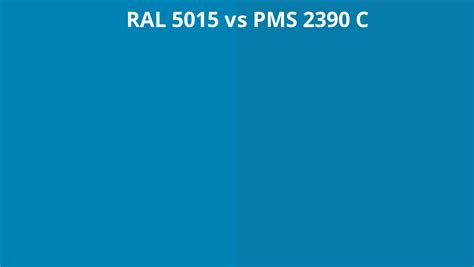 RAL 5015 Vs PMS 2390 C RAL Colour Chart UK