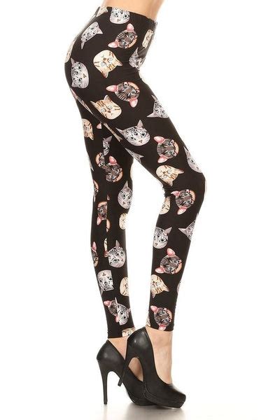 Cat Print Leggings Celebrity Leggings