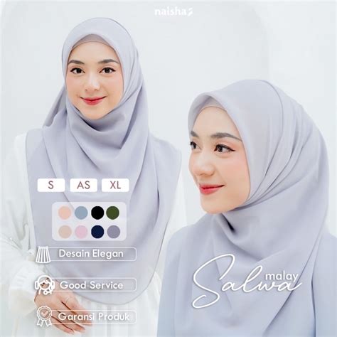 Jual Hijab Malaysia Salwa Malay By Naisha Official Shopee Indonesia