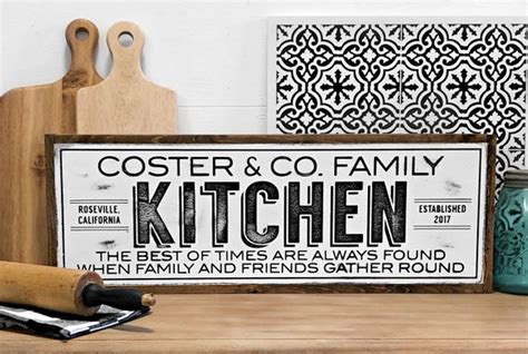 Personalized Kitchen Signs Custom Kitchen Sign Personalized Etsy