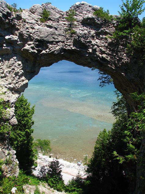 The Legend Of Arch Rock Mackinac Island Michigan Santacarlasunset