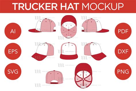 Trucker Hat Design Template - Printable Word Searches