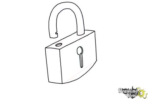 How to Draw a Lock - DrawingNow