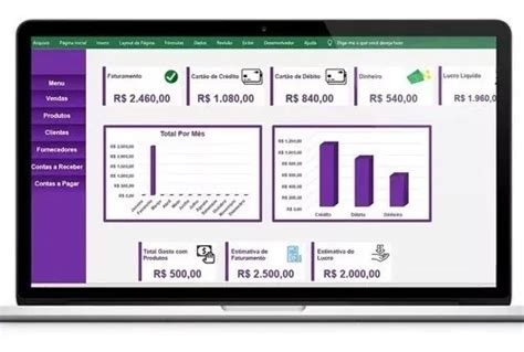 Planilha Controle Financeiro E Cadastro De Clientes E Vendas R Em