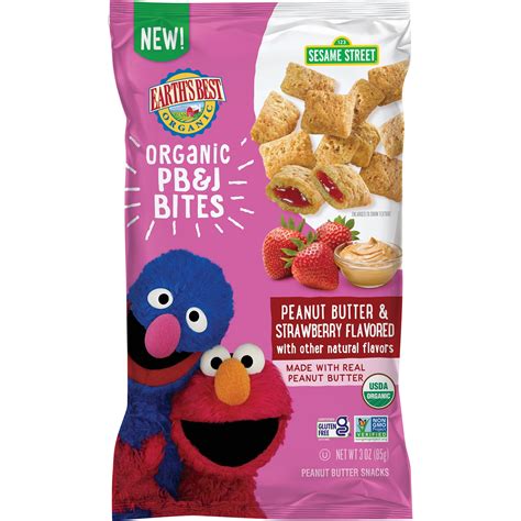 Buy Earths Best Organic Sesame Street Pbandj Bites Peanut Butter