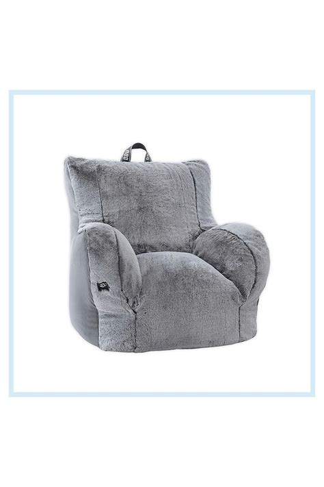 Ugg Dawson Tip Dyed Faux Fur Lounge Chair In Charcoal Bedding Shop