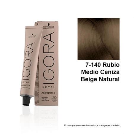 Igora Royal Absolutes Rubio Medio Ceniza Beige Natural