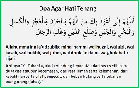 Bacaan Doa Agar Hati Tenang Tidak Gelisah Sedih Dan Cemas Doa Harian