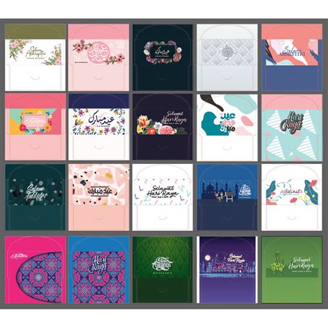 Design Template Sampul Raya Illustrator Mockup Sampul Raya