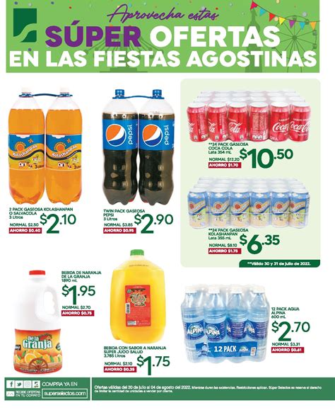 Oferta De Bebidas En S Per Selectos Julio Tuofertasv