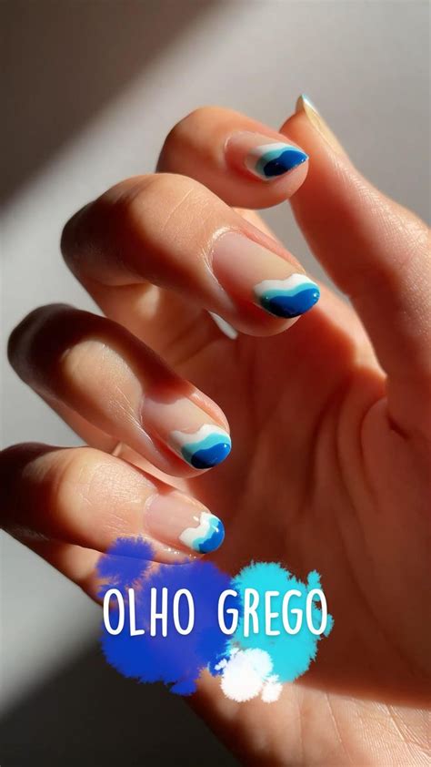 Unha Olho Grego Unhas Maneiras Unhas Coloridas Unhas Pintadas