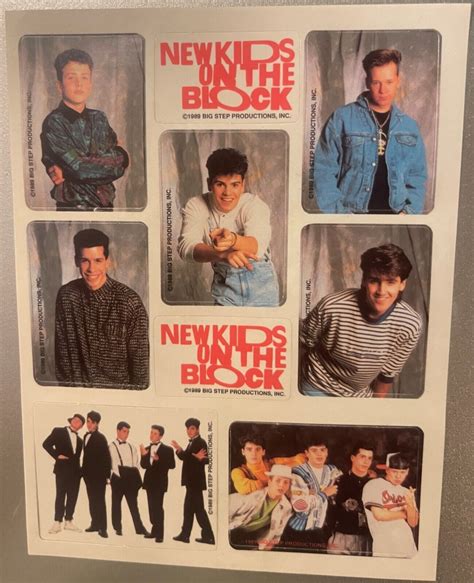 Vintage 1989 Nkotb New Kids On The Block Stickers Boston Ma Highly