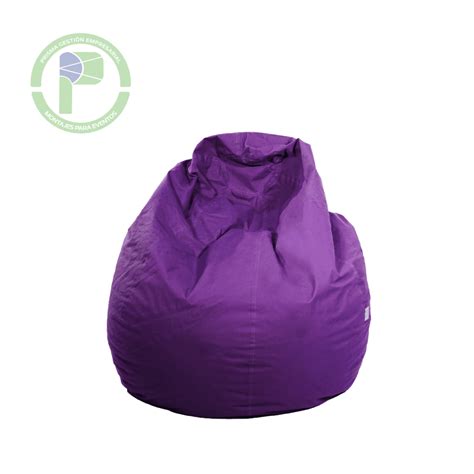 Puff Pera Morado Prisma Montajes Para Eventos