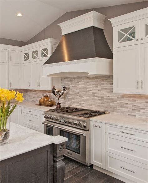 Fabulous Kitchen Backsplash With White Cabinets Kitchen