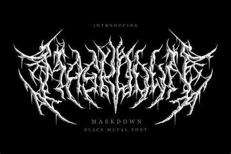 Maskdown | Black Metal Font Vol 1 - Design Cuts