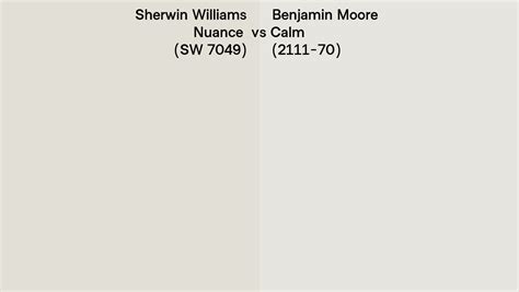 Sherwin Williams Nuance Sw Vs Benjamin Moore Calm Side