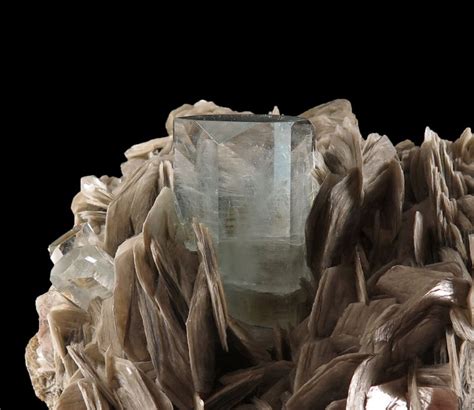 Gem Aquamarine On Muscovite Chumar Bakhoor Hunza Valley Gilgit