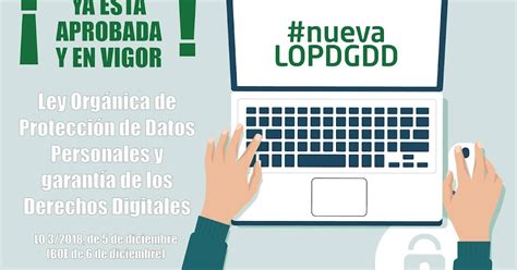 Entra En Vigor La Nueva Ley De Protección De Datos Lopdgdd