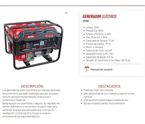 Generador Port Til Grupo Electr Geno W Monof Sico Hp En Venta En