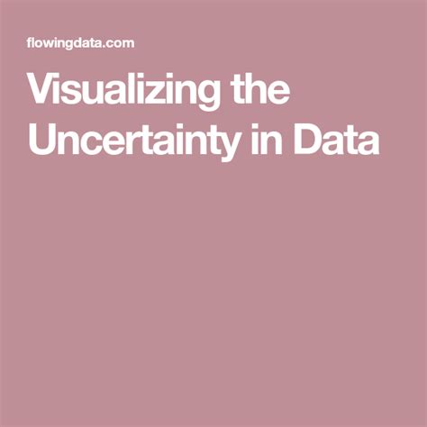 Visualizing The Uncertainty In Data Data Analysis Data Science Visual