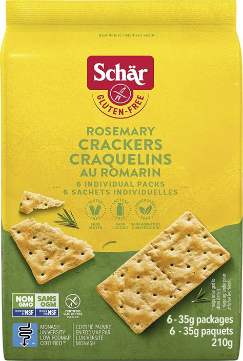 Schar Gluten Free Rosemary Crackers Non Gmo Lactose Free