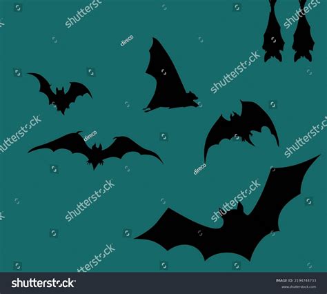 Minimalist Black Bat Wallpaper Design Stock Illustration 2194744733