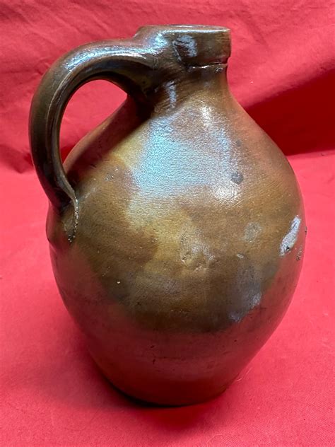 Antique Brown Stoneware Jug