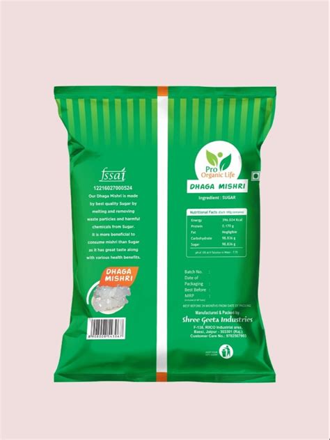 Pro Organic Life Dhaga Mishri Packaging Size Kg Packaging Type