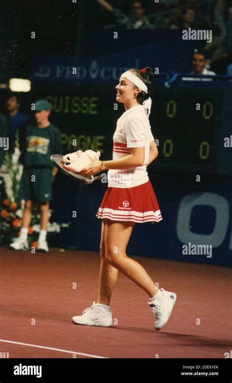 Swiss Tennis Player Martina Hingis Fed Cup Final Geneva 1998 Stock