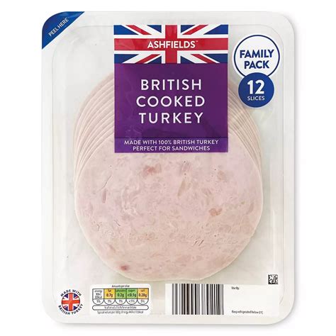 british cooked turkey family pack  slices aldi uk