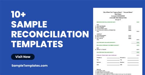 reconciliation samples templates  excel